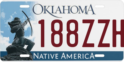 OK license plate 188ZZH