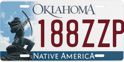 OK license plate 188ZZP