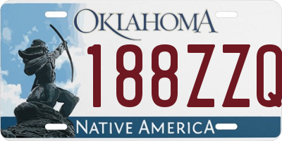 OK license plate 188ZZQ