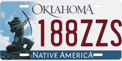 OK license plate 188ZZS