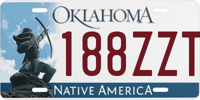 OK license plate 188ZZT