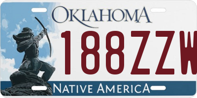 OK license plate 188ZZW
