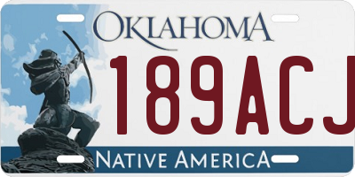 OK license plate 189ACJ