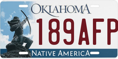 OK license plate 189AFP