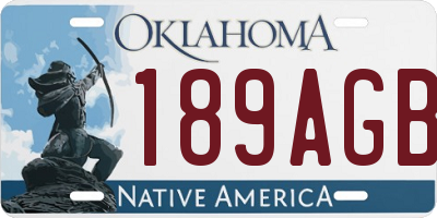 OK license plate 189AGB