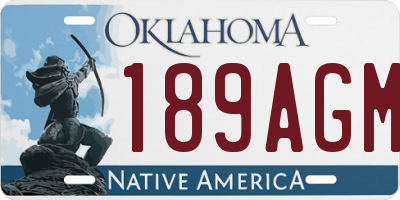 OK license plate 189AGM