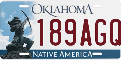 OK license plate 189AGQ