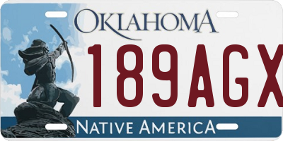 OK license plate 189AGX