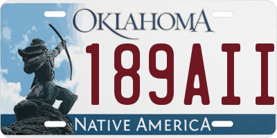 OK license plate 189AII