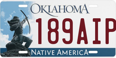 OK license plate 189AIP