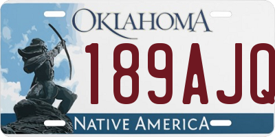 OK license plate 189AJQ