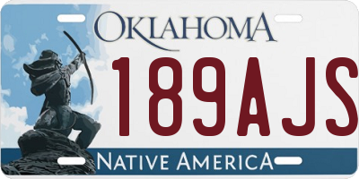 OK license plate 189AJS