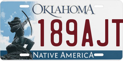 OK license plate 189AJT
