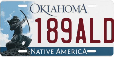 OK license plate 189ALD