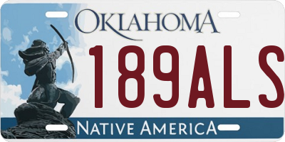 OK license plate 189ALS