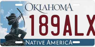 OK license plate 189ALX