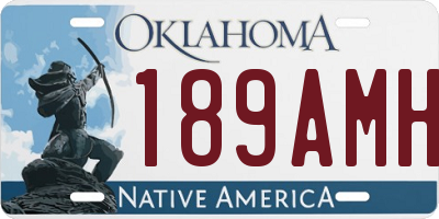 OK license plate 189AMH