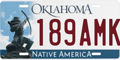 OK license plate 189AMK