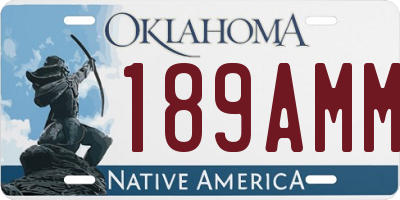 OK license plate 189AMM
