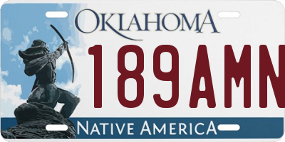 OK license plate 189AMN