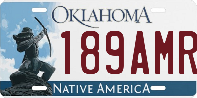 OK license plate 189AMR