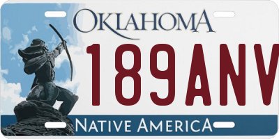 OK license plate 189ANV