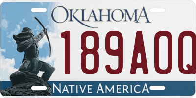 OK license plate 189AOQ