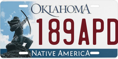 OK license plate 189APD