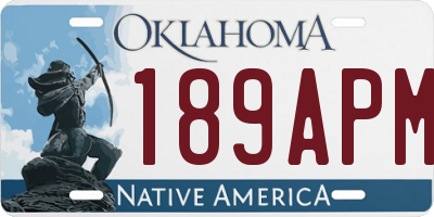 OK license plate 189APM