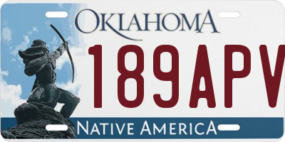 OK license plate 189APV