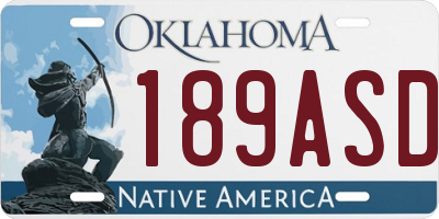 OK license plate 189ASD