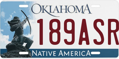 OK license plate 189ASR