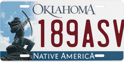 OK license plate 189ASV
