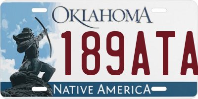 OK license plate 189ATA