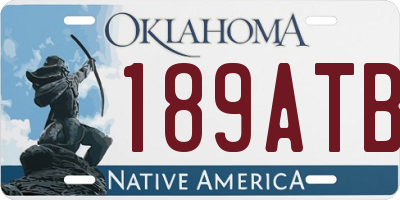 OK license plate 189ATB