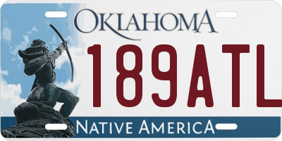 OK license plate 189ATL