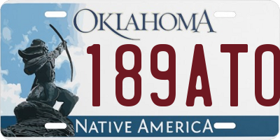 OK license plate 189ATO