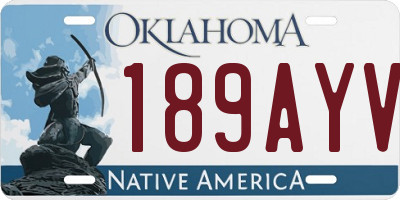 OK license plate 189AYV