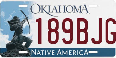 OK license plate 189BJG