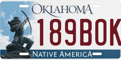 OK license plate 189BOK