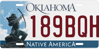 OK license plate 189BQH