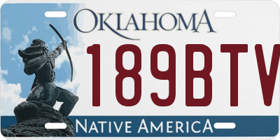 OK license plate 189BTV