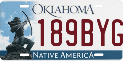 OK license plate 189BYG