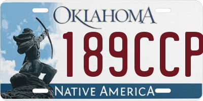 OK license plate 189CCP