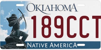 OK license plate 189CCT