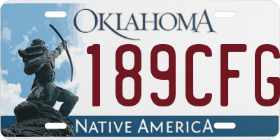 OK license plate 189CFG