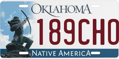 OK license plate 189CHO
