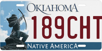OK license plate 189CHT