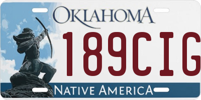 OK license plate 189CIG