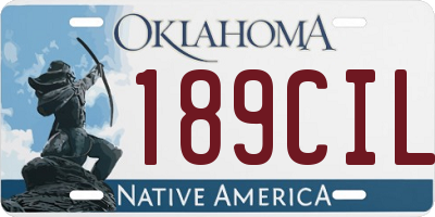 OK license plate 189CIL